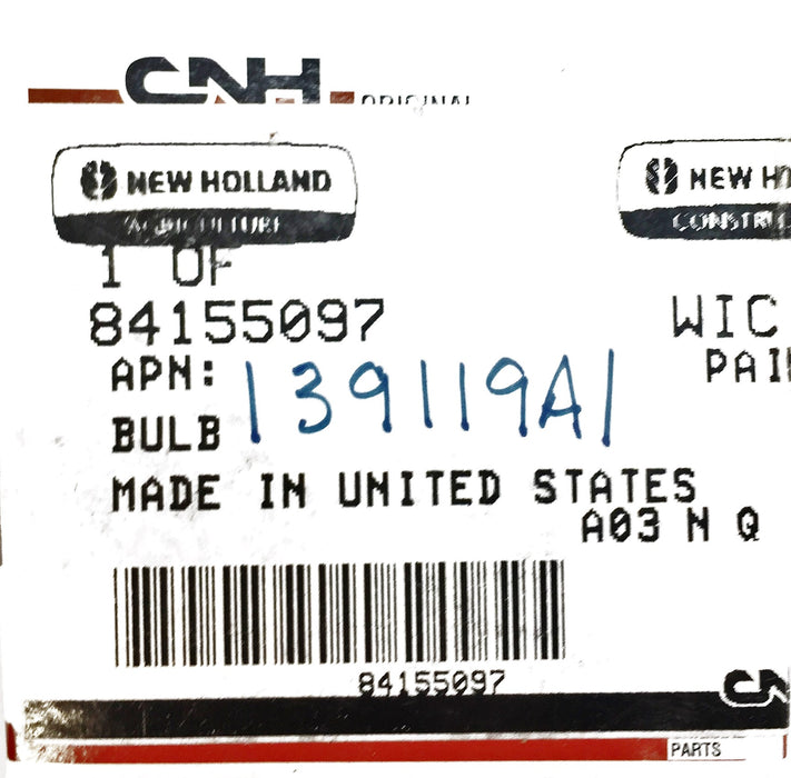 Bulb for Case New Holland/CNH 139119A1 NOS