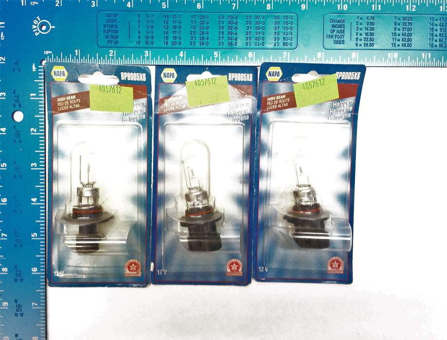 Napa Halogen High Beam BP9005XS [Lot of 3] NOS