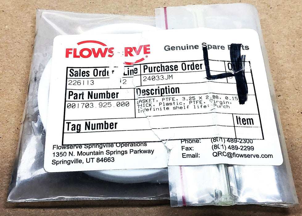 Flowserve Gasket 001703.925.000 [Lot of 3] NOS