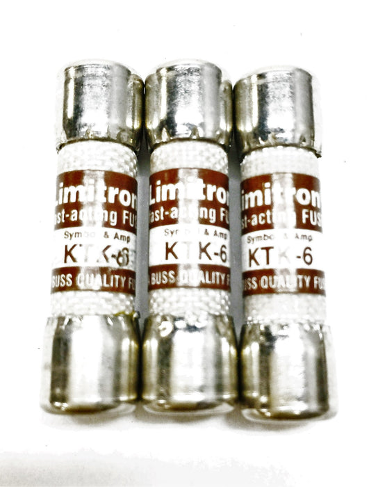 Cooper Bussman Fuse 4XC41 KTK-6 [Lot of 3] NOS