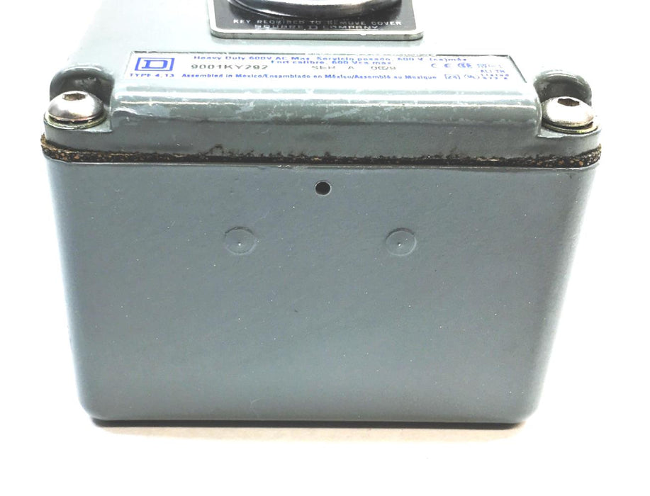 Square D 600VAC MAX Heavy Duty Push Button Enclosure 9001-KY292 USED