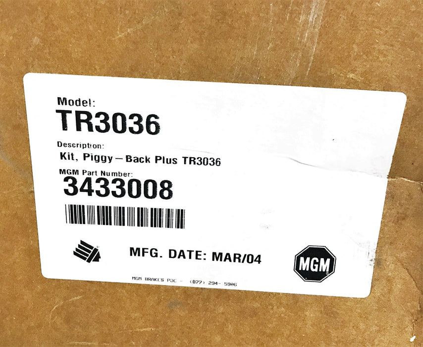 MGM Brakes "Model TR3036" Type 30 Brake Chamber Piggyback 3433008 NOS