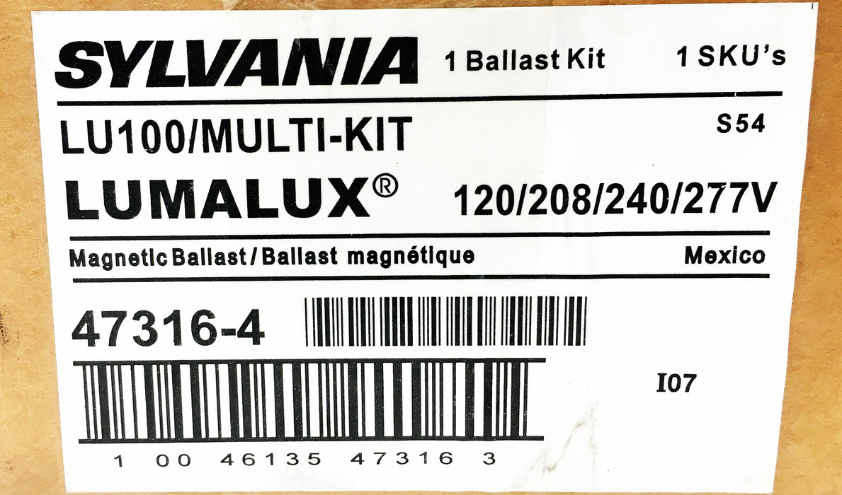 Sylvania Lumalux Magnetic Ballast Missing Brackets LU100/MULTI-KIT (47316-4) NOS