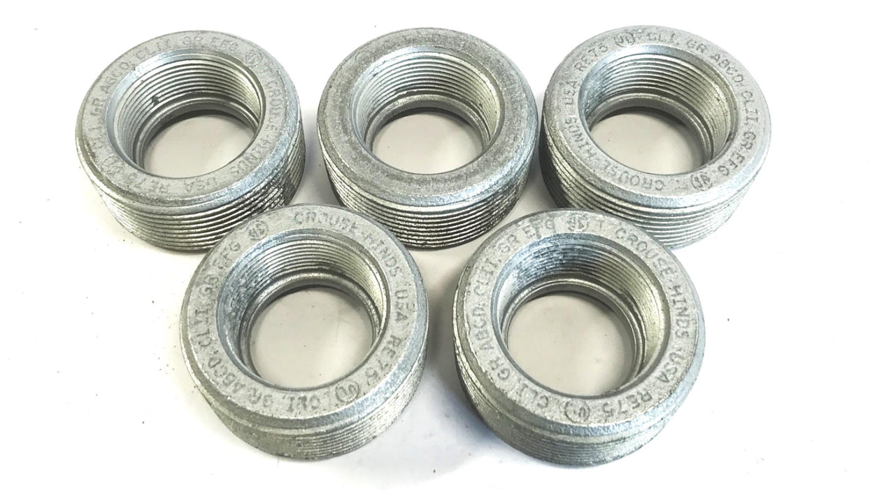 Eaton 2-1/2 inch x 1-1/2 inch Conduit Hub Reducer RE75, Box of 5, NOS