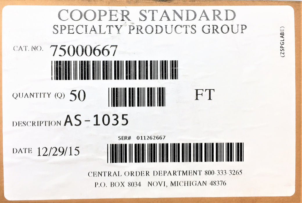 COOPER STANDARD 50' Self Sealing Weather-strip 75000667 NOS