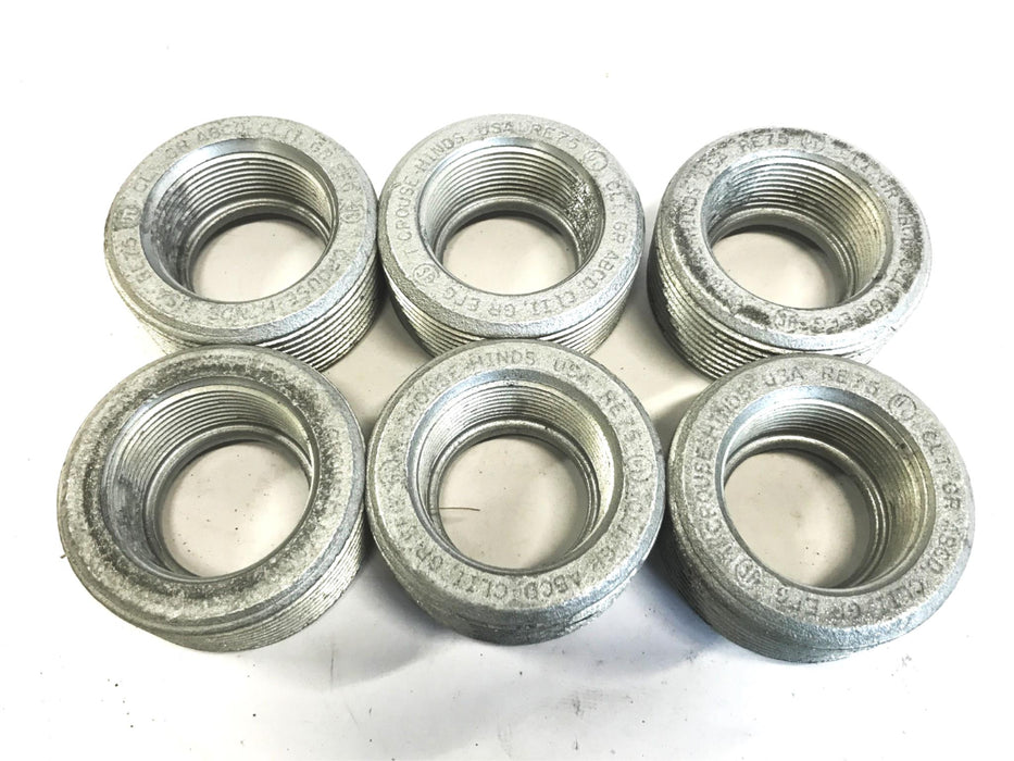 Eaton 2-1/2 inch x 1-1/2 inch Conduit Hub Reducer RE75 [Lot of 6] NOS