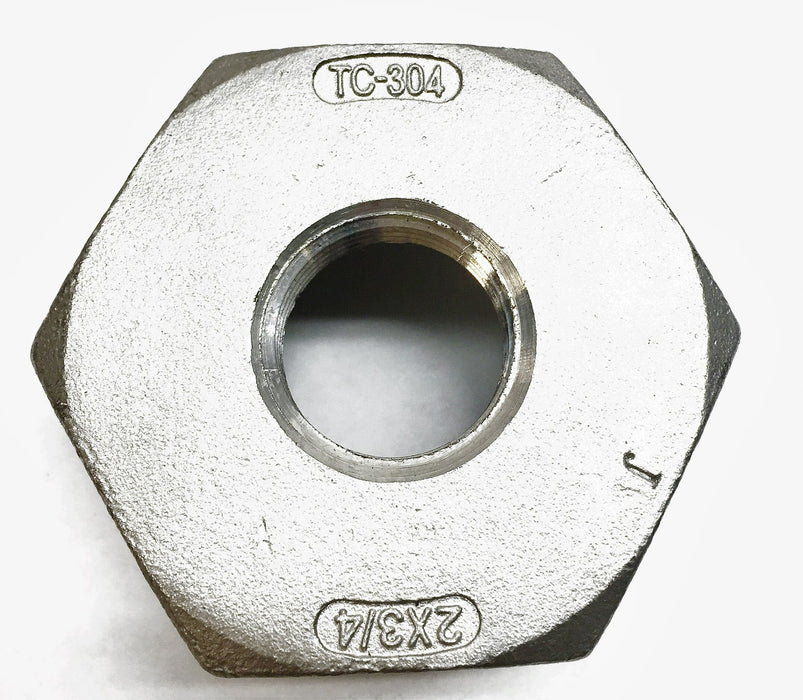 Unbranded Stainless Steel 2" x 3/4"Reducer Bushing TC-304 NOS