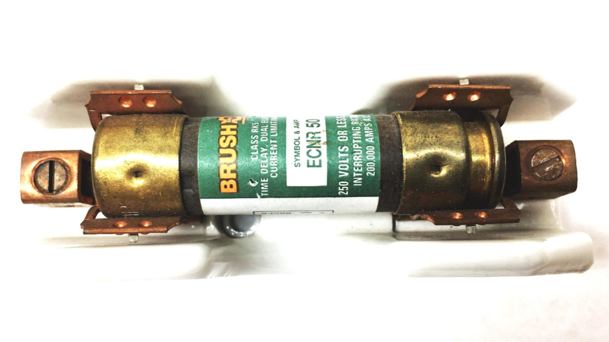 Bussmann Porcelain Fuse Holder With Brush ECNR 50 Fuse 429P USED