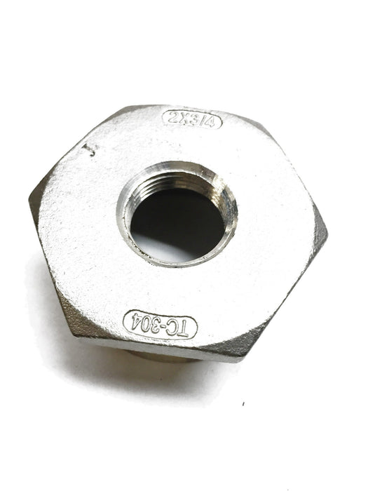 Unbranded Stainless Steel 2" x 3/4"Reducer Bushing TC-304 NOS
