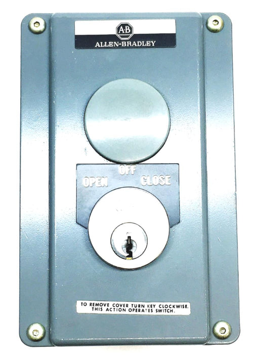 Allen Bradley Series B Security Push Button Station Key Lock Only 800H-NX23A NOS