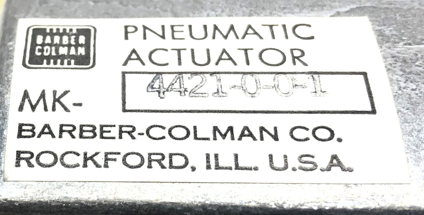 Barber Coleman Pneumatic Damper Actuator 8-13 PSI 2" Stroke 4421-0-0-1 NOS