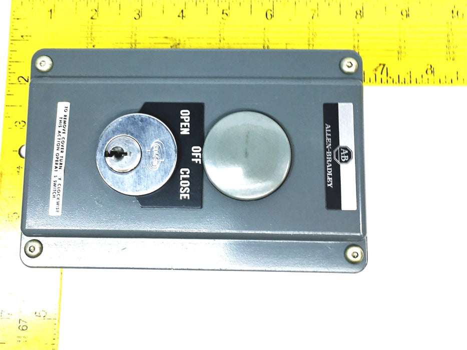 Allen Bradley Series B Security Push Button Station Key Lock Only 800H-NX23A NOS