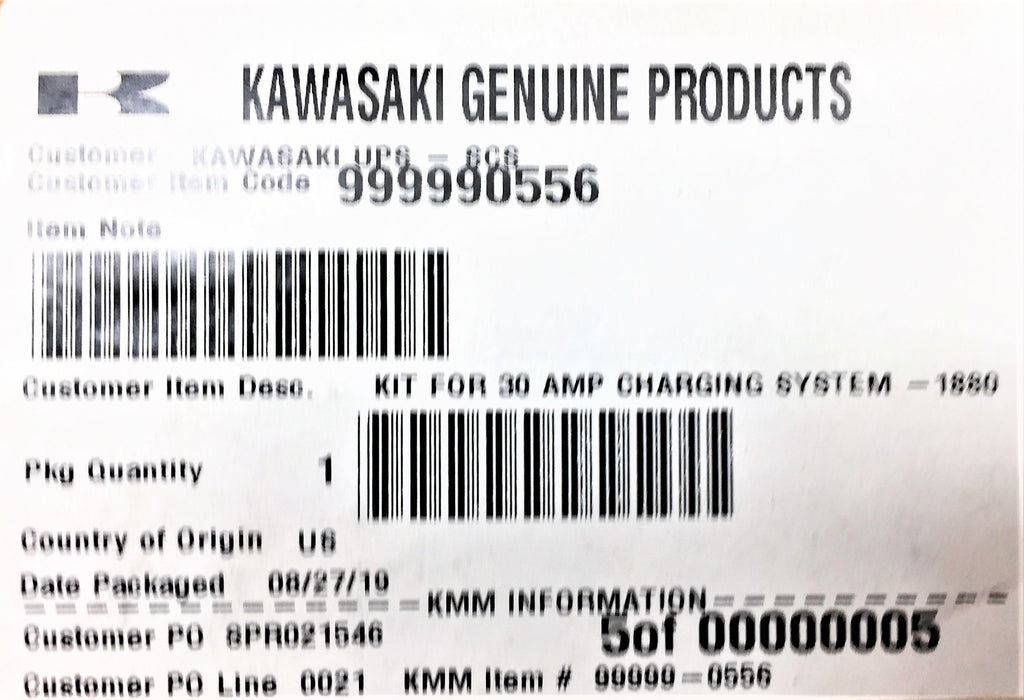 KAWASAKI GENUINE PRODUCTS 30AMP Charging System Kit 999990556 NOS