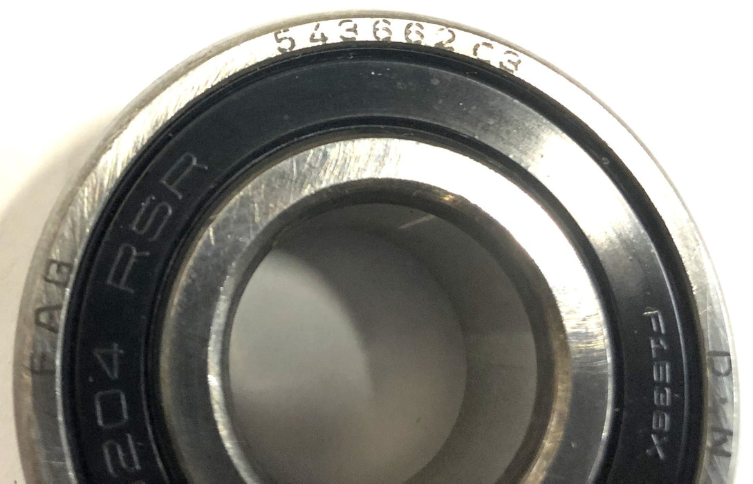 FAG Sealed Ball Bearing 543662C3 (6204RSR) NOS