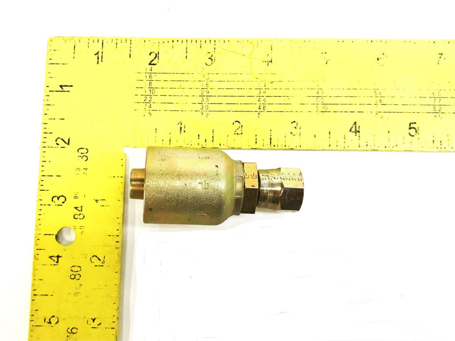 Unbranded Steel Swivel Hydraulic Hose Fitting 10643-6-8 [Lot of 2] NOS