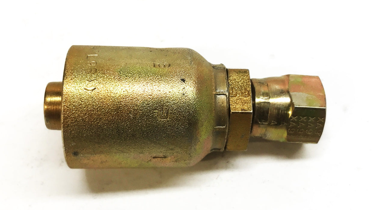 Unbranded Steel Swivel Hydraulic Hose Fitting 10643-6-8 [Lot of 2] NOS