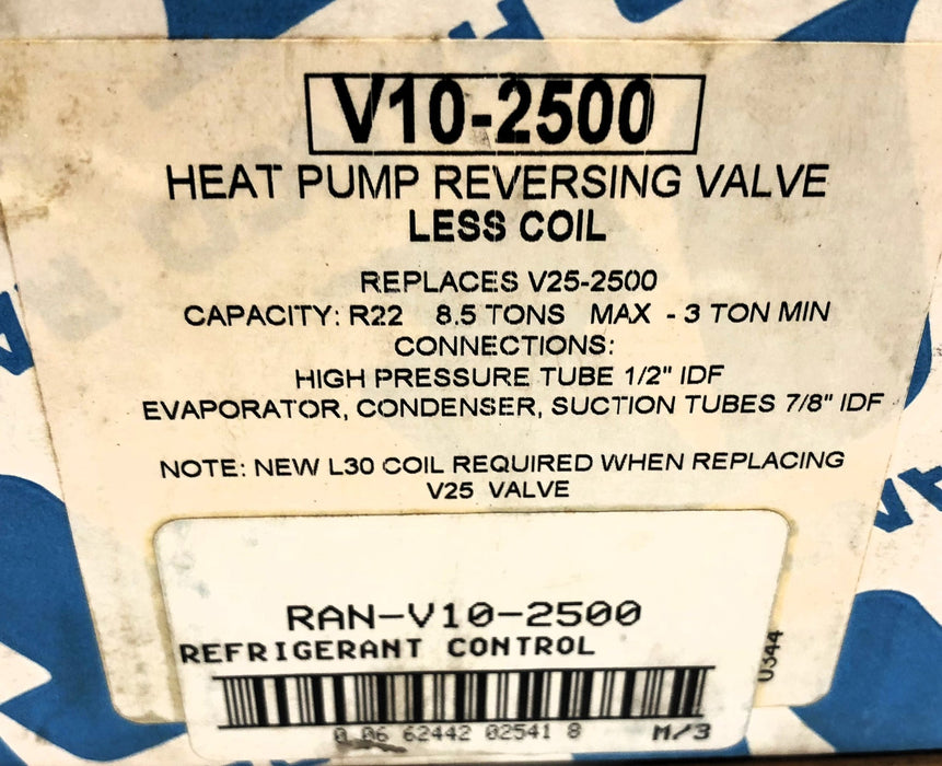 Ranco Heat Pump Reversing Valve Less Coil Missing Metal Plate V10-314080-100 NOS