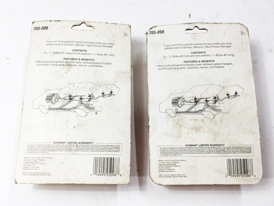 Dorman Universal Holdown Strap 705-098 [Lot of 2] NOS