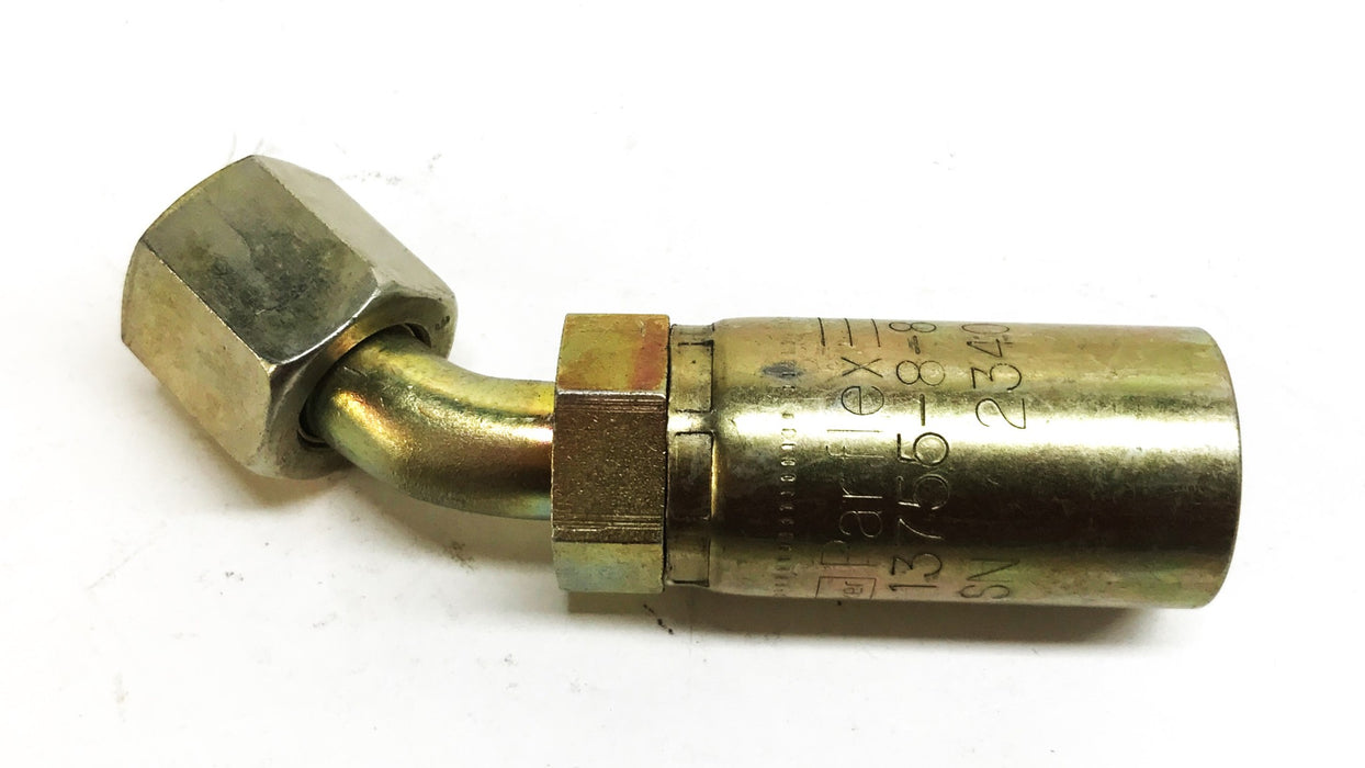 Parker Parflex 45 Degree Hydraulic Hose Fitting 13755-8-8 [Lot of 2] NOS