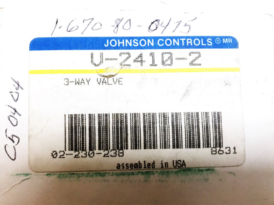 Johnson Controls 110/120 Volt 3-Way Solenoid Air Valve V-2410-2 NOS