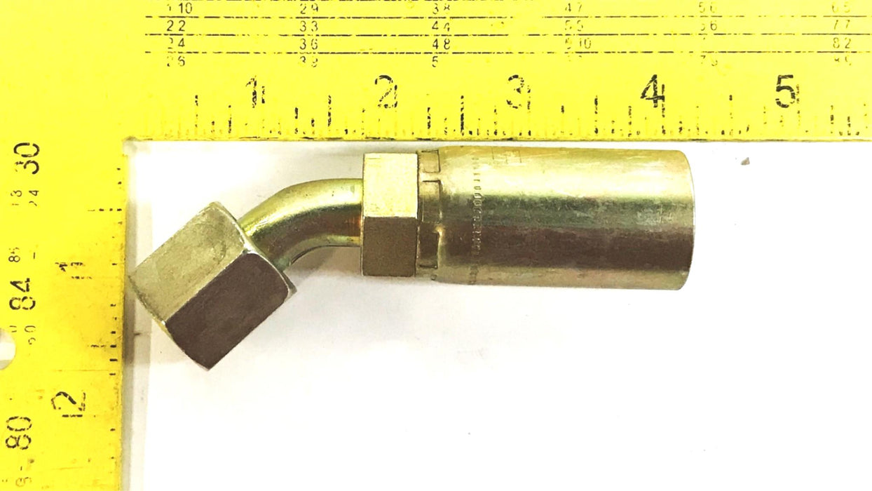 Parker Parflex 45 Degree Hydraulic Hose Fitting 13755-8-8 [Lot of 2] NOS