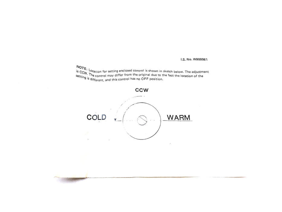 White Westinghouse Refrigeration Cold Control 743B065H01 NOS