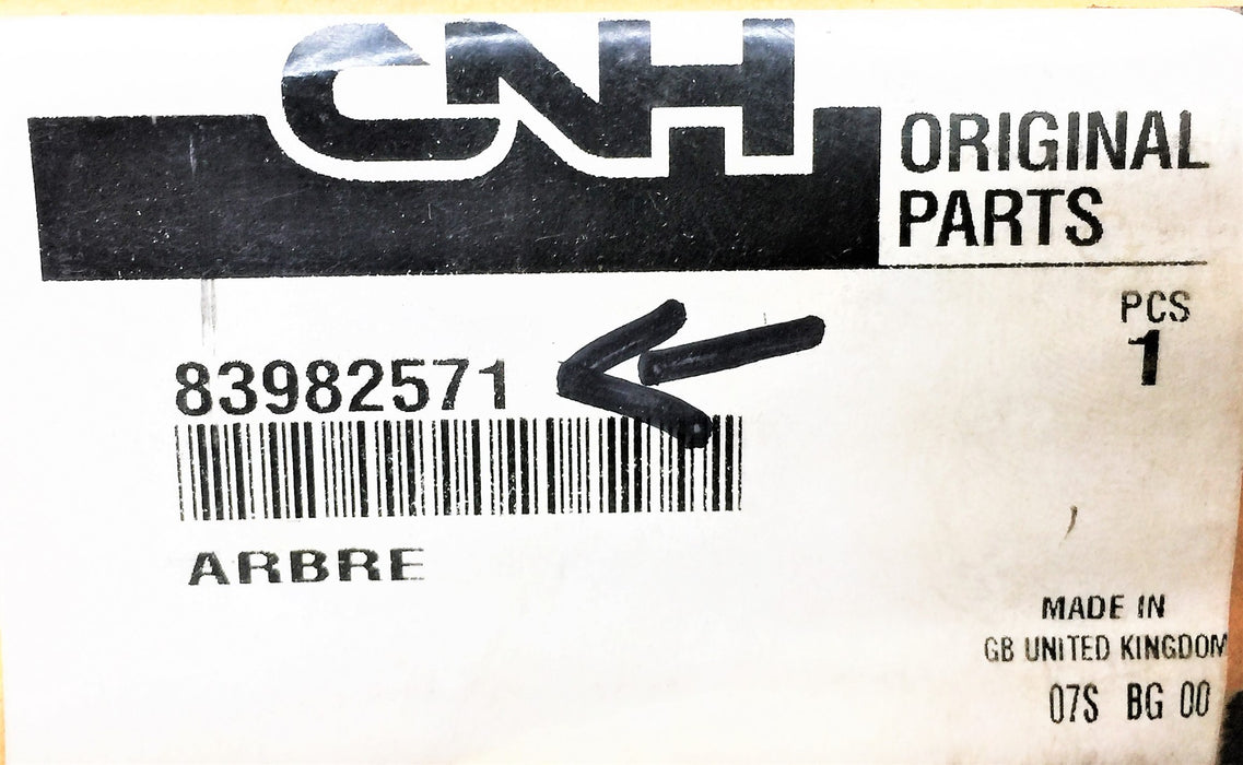 Shaft for CASE NEW HOLLAND/CNH 83982571 NOS