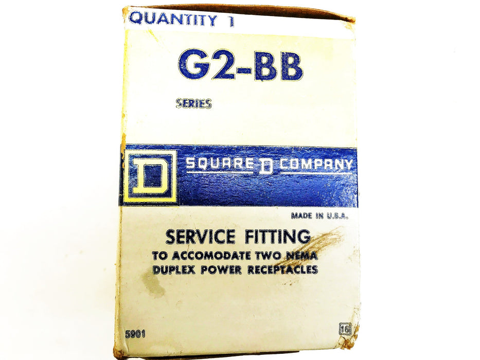 Square D Company Fitting for 2 Duplex Receptacles G2-BB [Lot of 3] NOS
