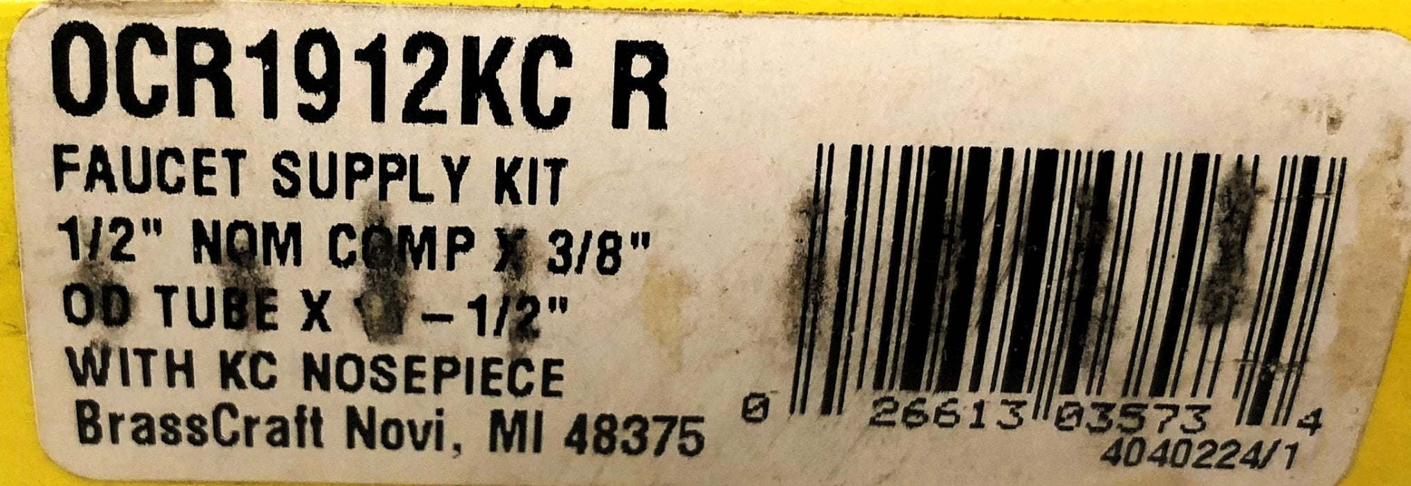 BrassCraft Faucet Supply Kit OCR1912KCR [Lot of 2] NOS
