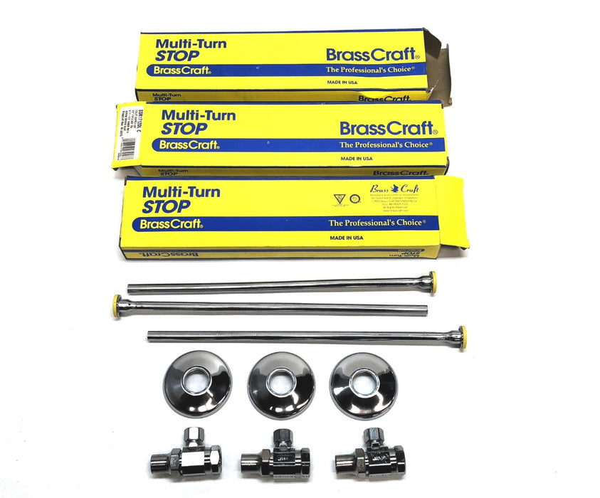 BrassCraft Toilet Supply Kit SSR1712DL-C [Lot of 3] NOS