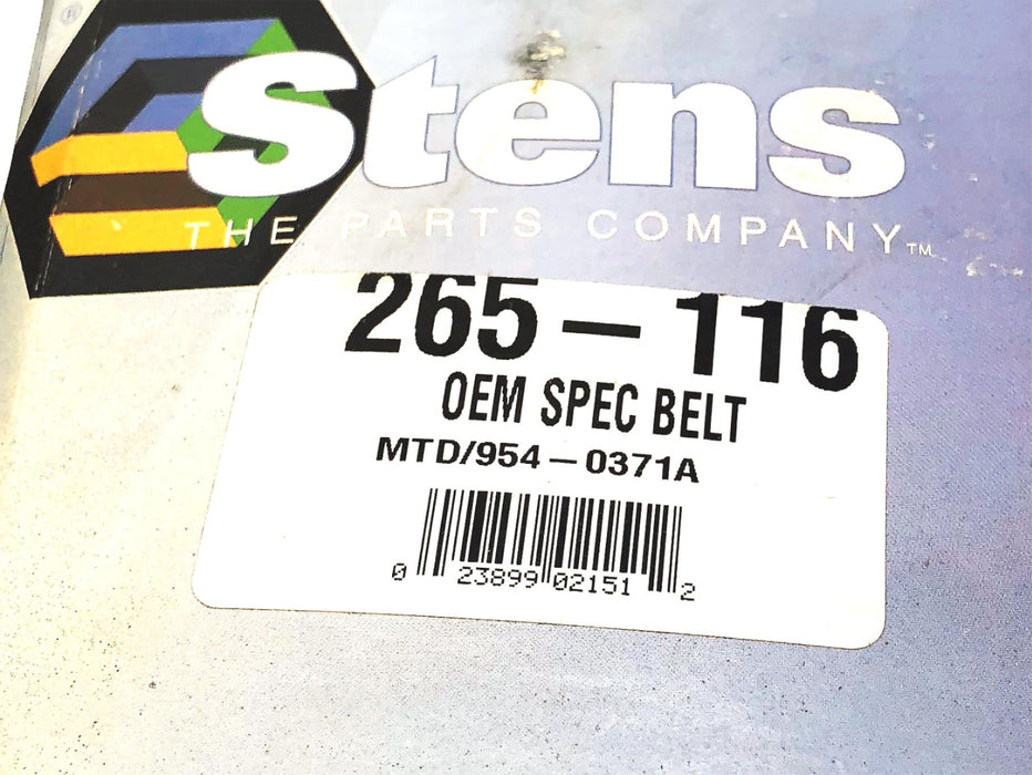 Stens Replacement Belt 265-116 [Lot of 2] NOS