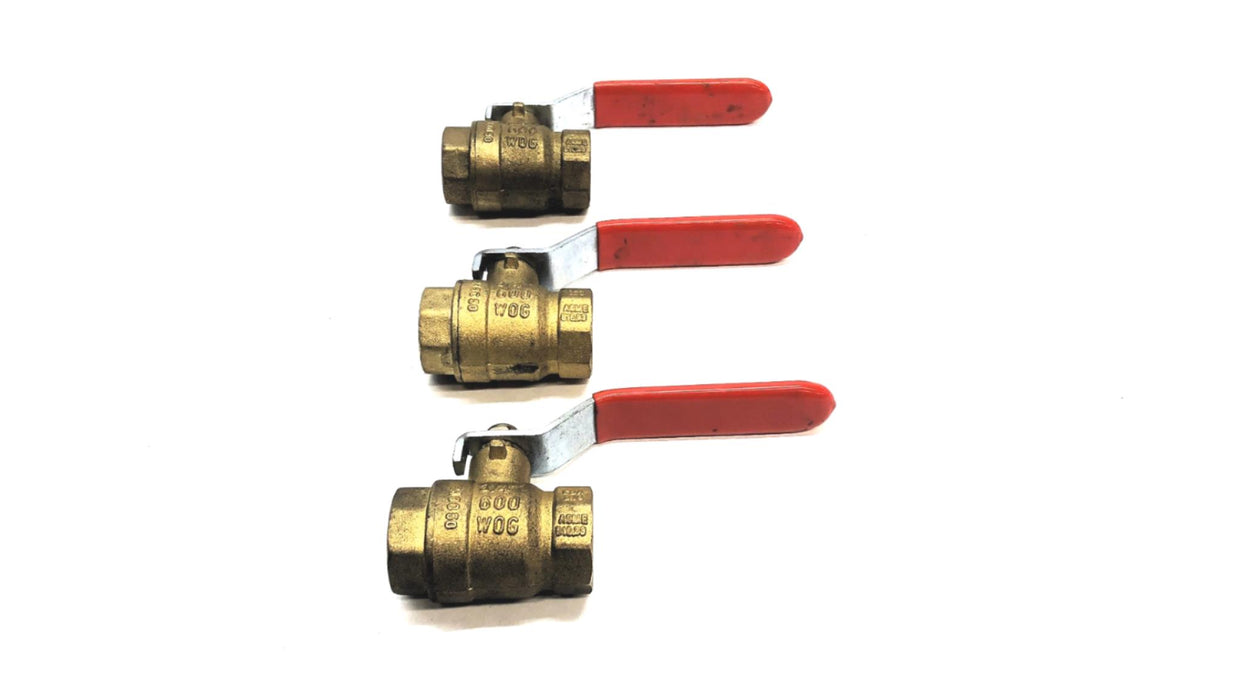 Chamberlain 3/4" NPT Threaded Female 600 WOG Ball Valve 248050 [Lot of 3] NOS