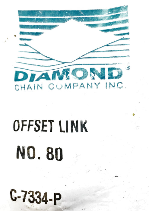 Diamond Offset Link No.80 C-7334-P [Lot of 4] NOS