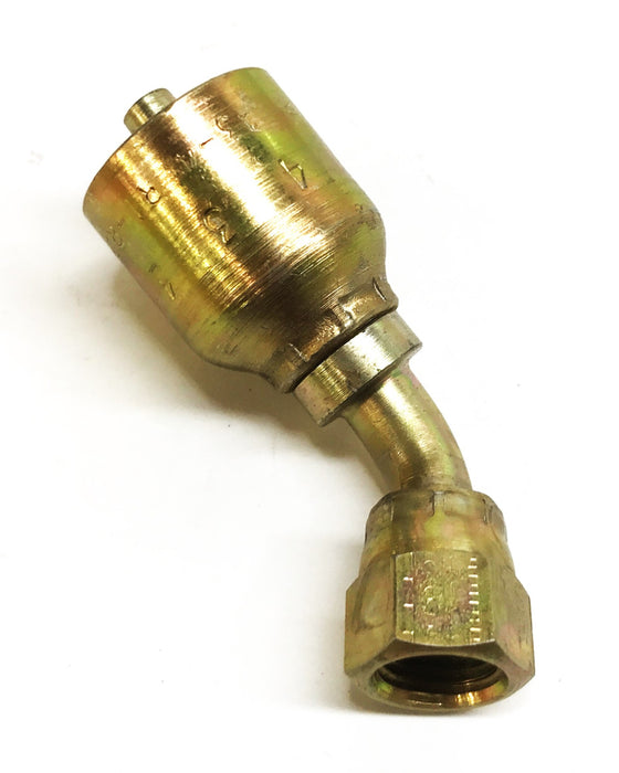 Parker 45 Degree Swivel Hydraulic Hose Fitting 13743-4-4 [Lot of 3] NOS