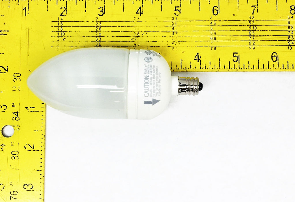TCP 425 Lumen Compact Fluorescent E12 Torpedo Bulb 10709C (2700K) [Lot of 3] NOS