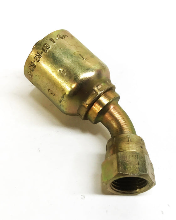 Parker 45 Degree Swivel Hydraulic Hose Fitting 13743-6-6 [Lot of 2] NOS