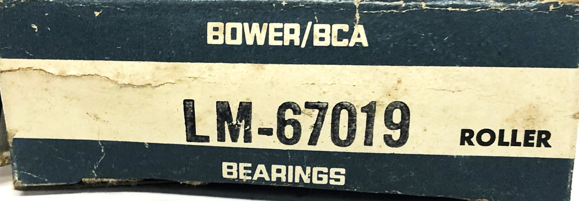 Bower Tapered Roller Bearing Cup LM67019 [Lot of 2] NOS