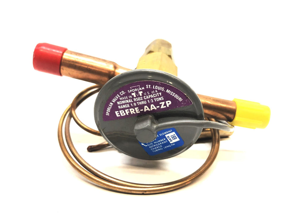 Sporlan Thermal Expansion Valve (Missing 1 Square Nut) EBFRE-AA-ZP NOS