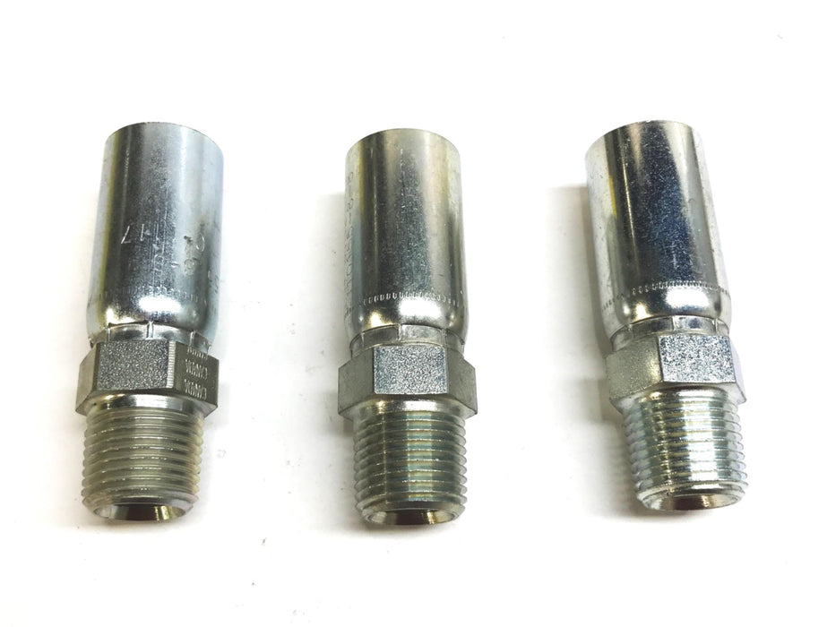 Parker 1/2" x 1/2" Hydraulic Hose Coupling 10155-8-8 [Lot of 3] NOS