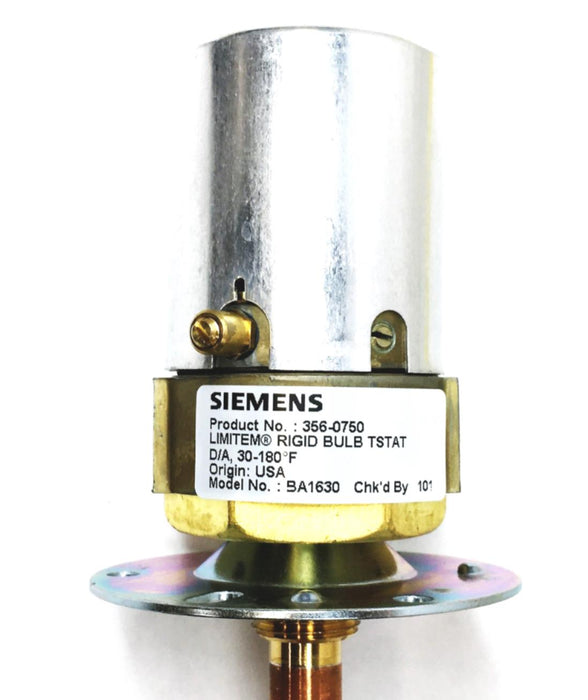 Siemens 18 Inch 30-180F Rigid Bulb Pneumatic Thermostat 356-0750 PARTS ONLY