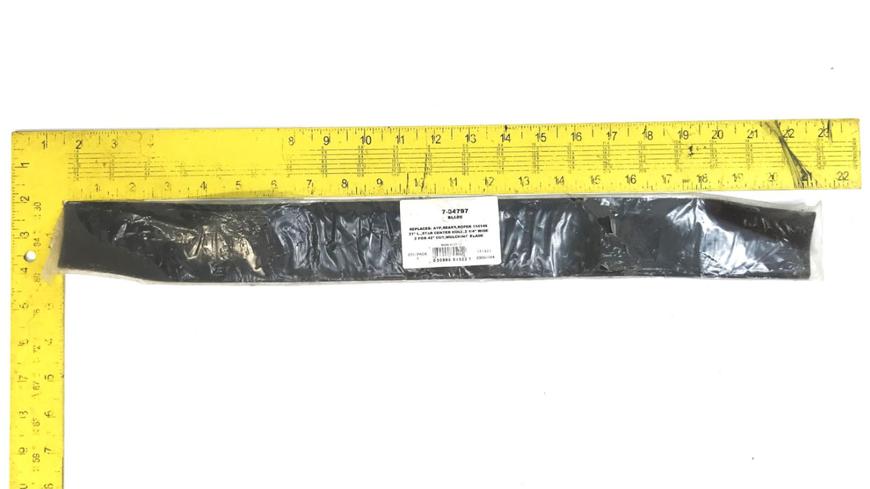 Primeline 20-3/4" 1-1/4" x 1/8" Rotary Mower Blade 7-04797  [Lot of 2] NOS