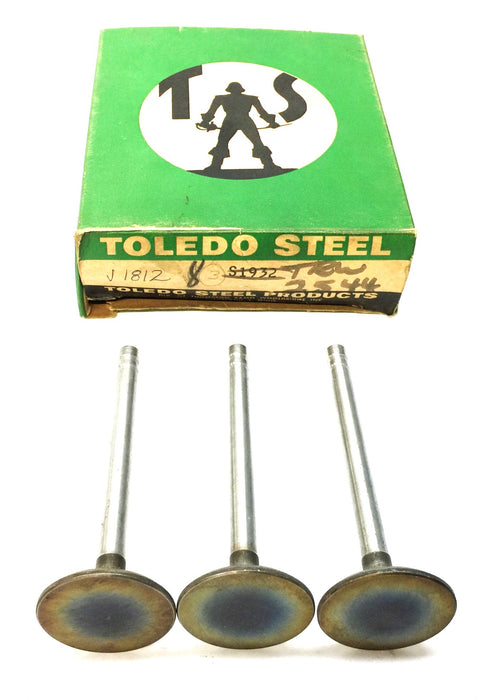 Toledo Steel Engine Intake Valve S1932 (V1812) [Lot of 3] NOS