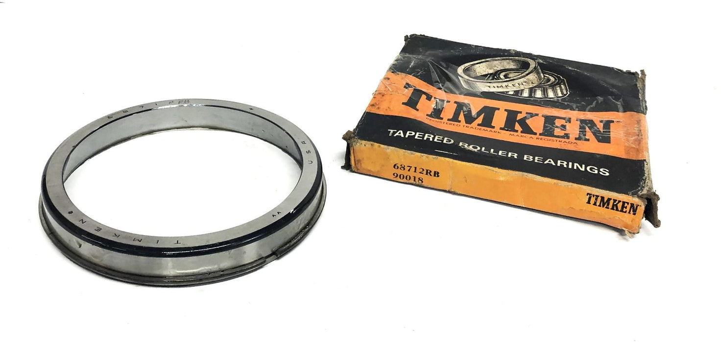 Timken 90018 Tapered Roller Bearing Cup With Snap Ring 68712RB NOS