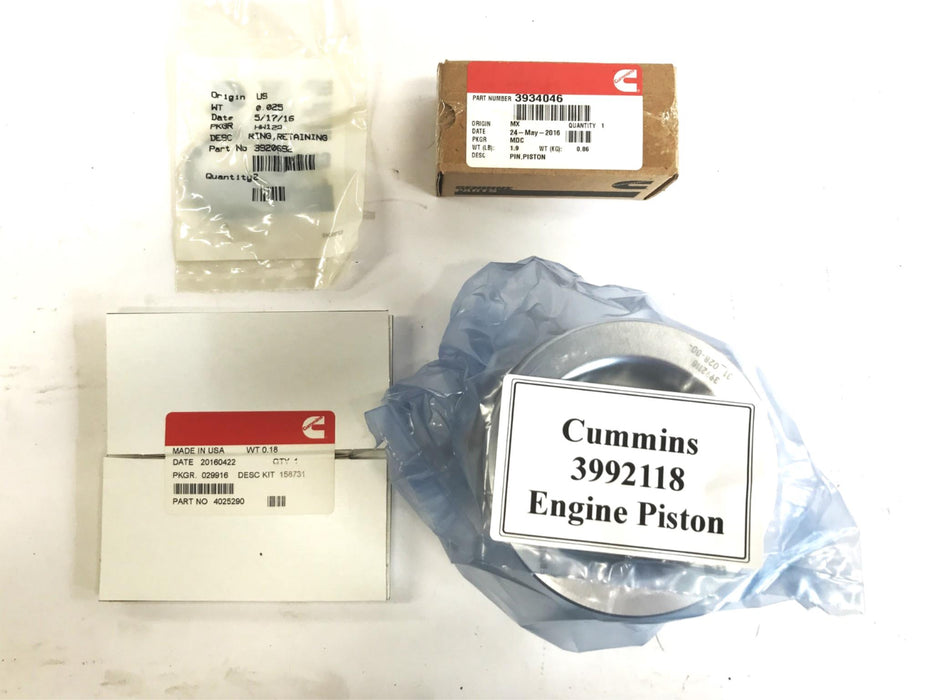 Cummins Engine Piston Kit 4089346 NOS