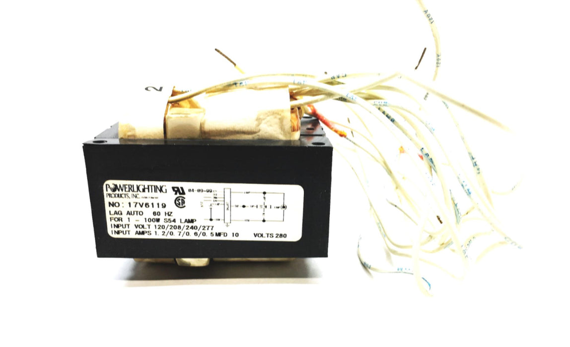 Power Lighting 120-277V 60Hz LAQ Auto Ballast 17V6119W18F NOS