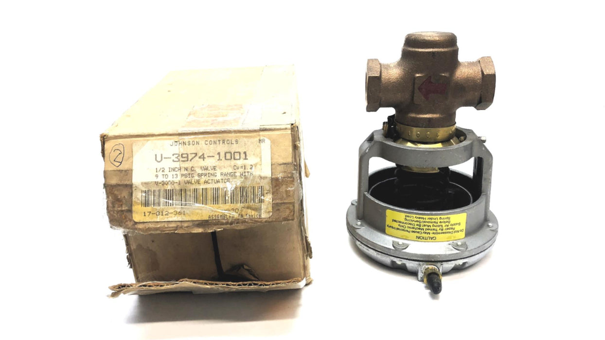 Johnson Controls 1/2" N.C. Valve V-3974-1001 NOS