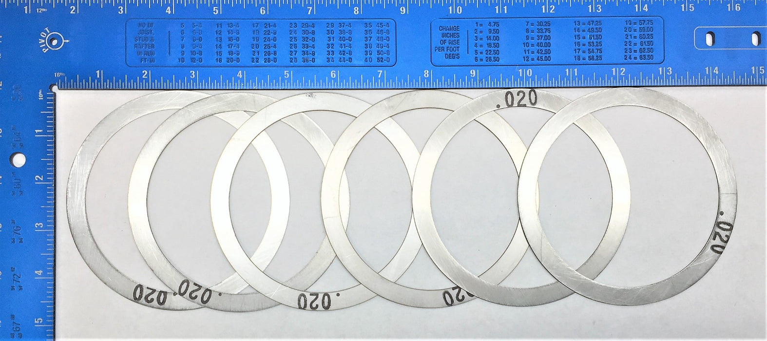 VERSATILE Shim (I.D 3.941" x O.D 4.727" THK: .020) 50001272 [Lot of 6] NOS
