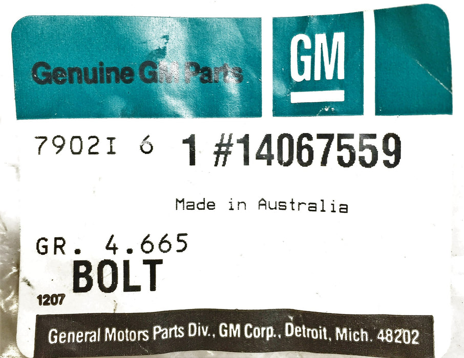 General Motors/GM Front Brake Caliper Guide Pin Bolt 14067559 [Lot of 6] NOS