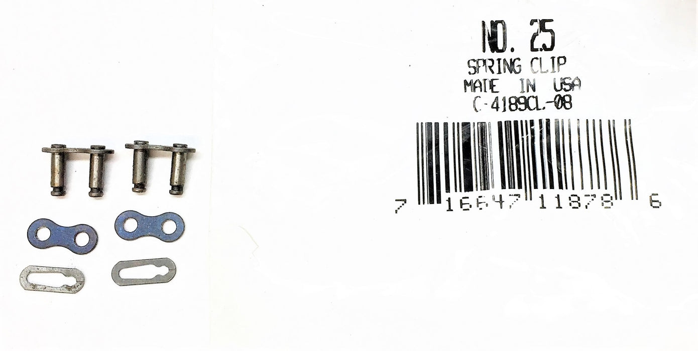 DIAMOND CHAIN COMPANY #25 Spring Clip C-4189CL-80 [Lot of 9] NOS
