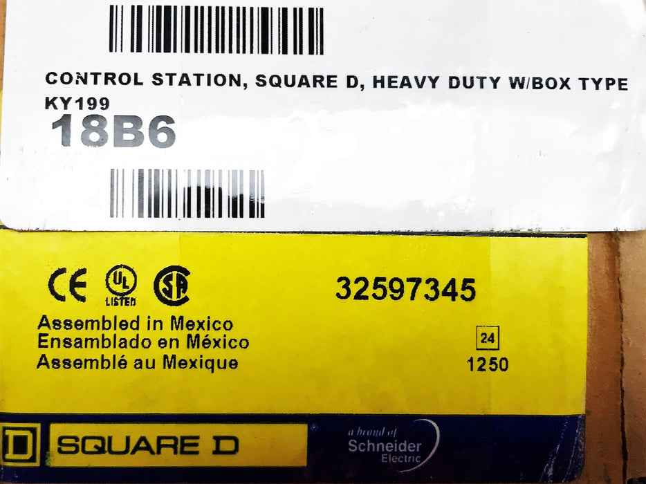 Square D Control Station KY199-18B6 NOS